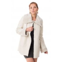 29TH OCTOBER - Manteau en agneau retourné coloris blanc