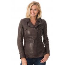 ROSE GARDEN - Veste esprit perfecto en cuir d'agneau