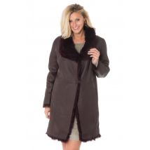 INTUITION - Manteau en mouton retourné Intuition femme coloris prune