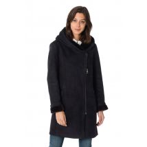 LEVINSKY - Manteau en agneau retourné femme gris foncé