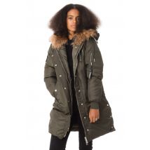 THE NEW DESIGNERS - Parka femme kaki avec fourrure raccoon