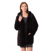 VENTCOUVERT - Cappotto in montone reversibile marrone
