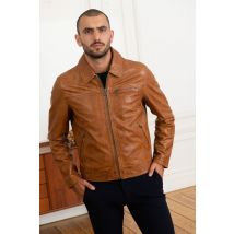 DAYTONA - Chaqueta Daytona de piel de cordero coñac