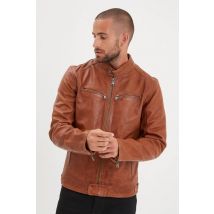 DAYTONA - Blouson Daytona Homme en cuir d'agneau Cognac