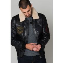 DAYTONA - Blouson Daytona Homme en cuir d'Agneau Noir
