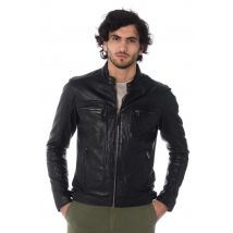 OAKWOOD - Blouson col motard Oakwood noir pour Homme.