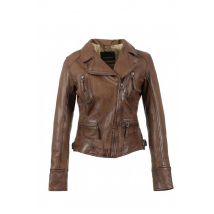 OAKWOOD - Blouson en cuir Oakwood Femme Cognac