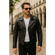 SERGE PARIENTE - Chaqueta hombre serge pariente ROCKER BLACK
