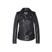 SCHOTT - Perf femme noir avec ceinture