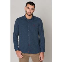 MCS - Chemise bleu longue manche