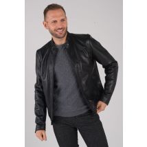 DAYTONA - Blouson en cuir noir homme