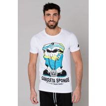 HORSPIST - T-shirt blanc Bob l'éponge Gangsta Sponge