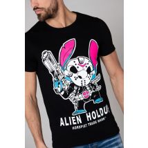 HORSPIST - Maglietta nera per uomo Alien Holdup
