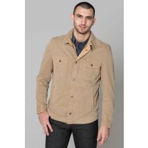 MCS - Chaleco de algodón beige para hombre