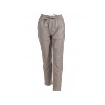 OAKWOOD - Pantalon en cuir véritable taille élastique