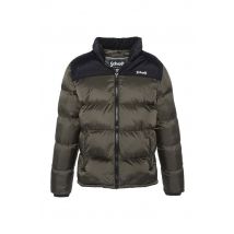 SCHOTT - Doudoune kaki et noire en nylon