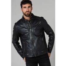 DAYTONA - Blouson noir en cuir de mouton