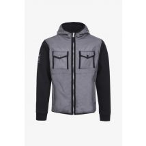 HORSPIST - Veste zippée sportswear grise et noire