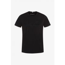 HORSPIST - T-shirt nera aderente con linea ad H