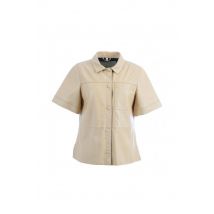 OAKWOOD - Chemisier en cuir beige pour femme