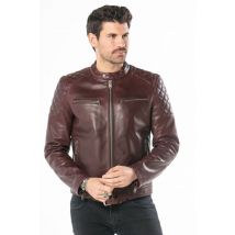 DAYTONA - Blouson motard en cuir de vachette vintage