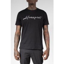 HORSPIST - T-shirt noir et logo relief argenté