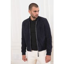 - Teddy en cuir velours bleu marine