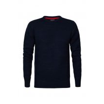 PETROL INDUSTRIES - Pull bleu marine col rond