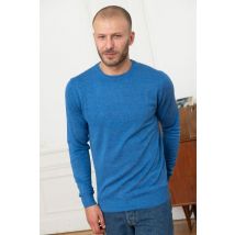 PETROL INDUSTRIES - Pull col rond bleu clair