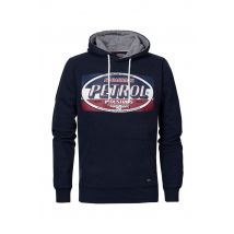 PETROL INDUSTRIES - Pull à capuche bleu foncé