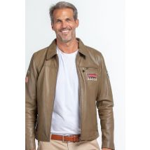 CLASSIC LEGEND MOTORS - Blouson en cuir kaki édition Steve McQueen