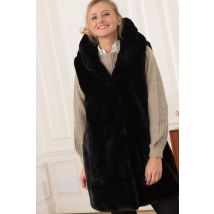 OAKWOOD - Longue fausse fourrure noire