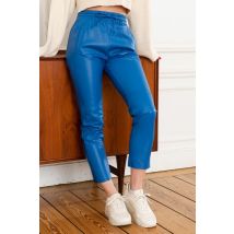 OAKWOOD - Pantalones de cuero azul