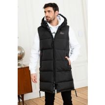 HELVETICA MOUNTAIN PIONEERS - Chaqueta larga negra sin mangas