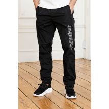 HELVETICA MOUNTAIN PIONEERS - Pantalones deportivos negros fluidos