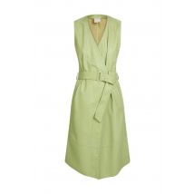 OAKWOOD - Robe portefeuille en cuir véritable vert clair