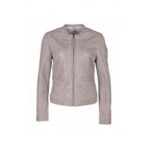 GIPSY - Blouson en cuir gris femme