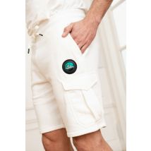 HELVETICA MOUNTAIN PIONEERS - Pantaloncini da uomo in cotone bianco