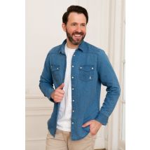 MCS - Chemise homme bleu denim