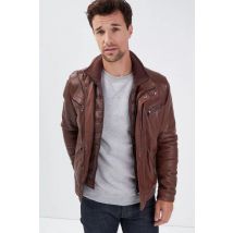 DAYTONA - Blouson en cuir col montant avec gilet amovible