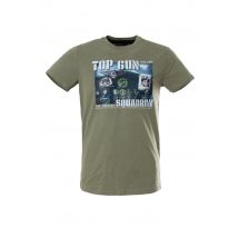 TOP GUN - Tshirt kaki Top Gun Squadron