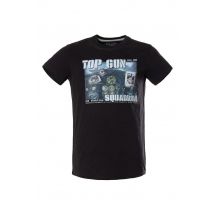 TOP GUN - Camiseta negra Top Gun para hombre