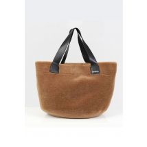OAKWOOD - Totebag en laine cognac réversible
