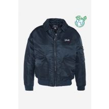 SCHOTT - Blouson bombers en nylon recyclé bleu marine