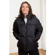 SCHOTT - Doudoune oversize noir en nylon recyclé