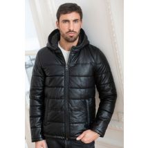 OAKWOOD - Doudoune en cuir noir