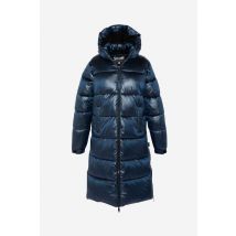 SCHOTT - Doudoune bleu marine brillant extra longue