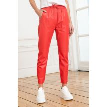 OAKWOOD - Pantalon femme en cuir de mouton rouge