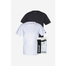 SCHOTT - T-shirt Schott par lot de 2 (blanc + noir)