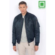 SCHOTT - Blouson bomber MA-1 en nylon recyclé bleu